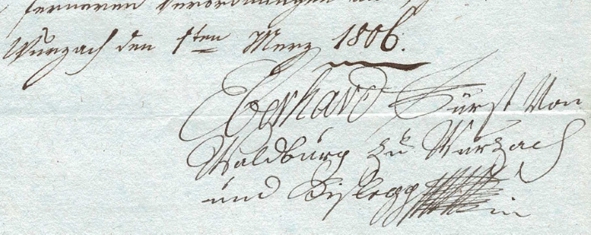 Unterschrift Fürst Eberhard Unterschrift Fürst Eberhard
